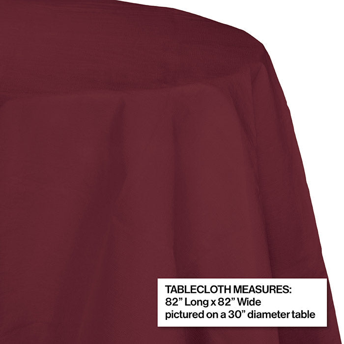 Bulk 12ct Burgundy Round Paper Table Covers 82 inch 82 inch 