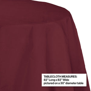 12ct Bulk Burgundy Round Paper Table Covers