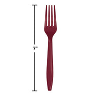 288ct Bulk Burgundy Plastic Forks
