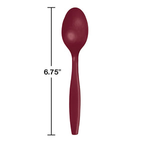 288ct Bulk Burgundy Plastic Spoons