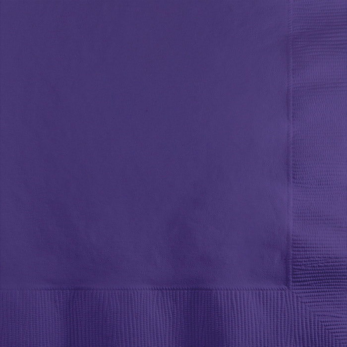 Purple Beverage Napkin, 3 Ply, 50 ct by Creative Converting