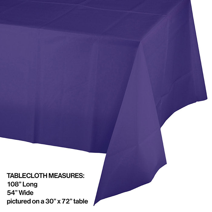 Bulk 12ct Purple Value Friendly Plastic Table Cover 