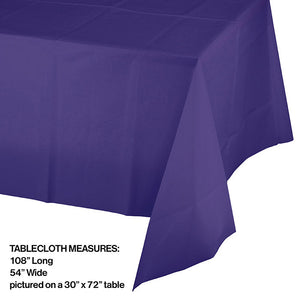 12ct Bulk Value Friendly Purple Plastic Table Cover