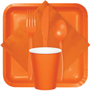 Sunkissed Orange Assorted Plastic Cutlery, 24 ct Party Supplies