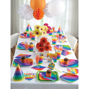 Rainbow Dessert Plates, 8 ct Party Supplies