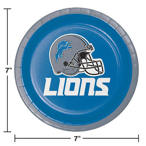 96ct Bulk Detroit Lions Dessert Plates by Creative Converting