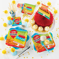 192ct Bulk Rainbow Cake Luncheon Napkins