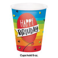 96ct Bulk Rainbow Cake 9 oz Cups