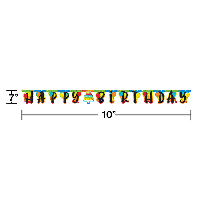 12ct Bulk Rainbow Cake Party Banners