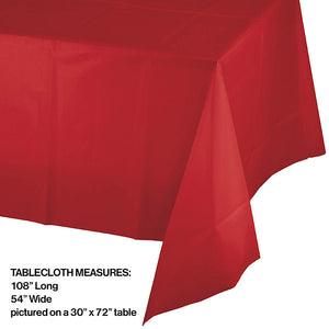 12ct Bulk Classic Red Plastic Table Covers