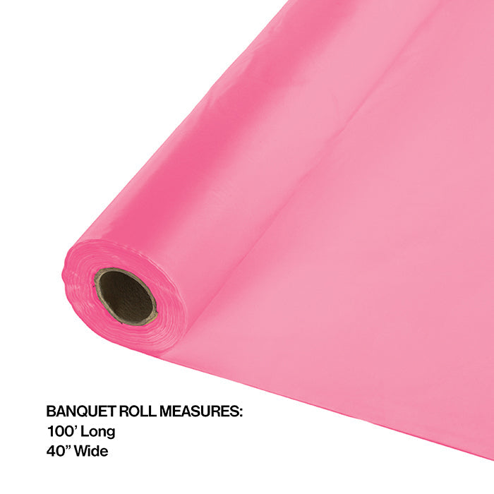 100 ft by 40 inch Candy Pink Banquet Table Roll
