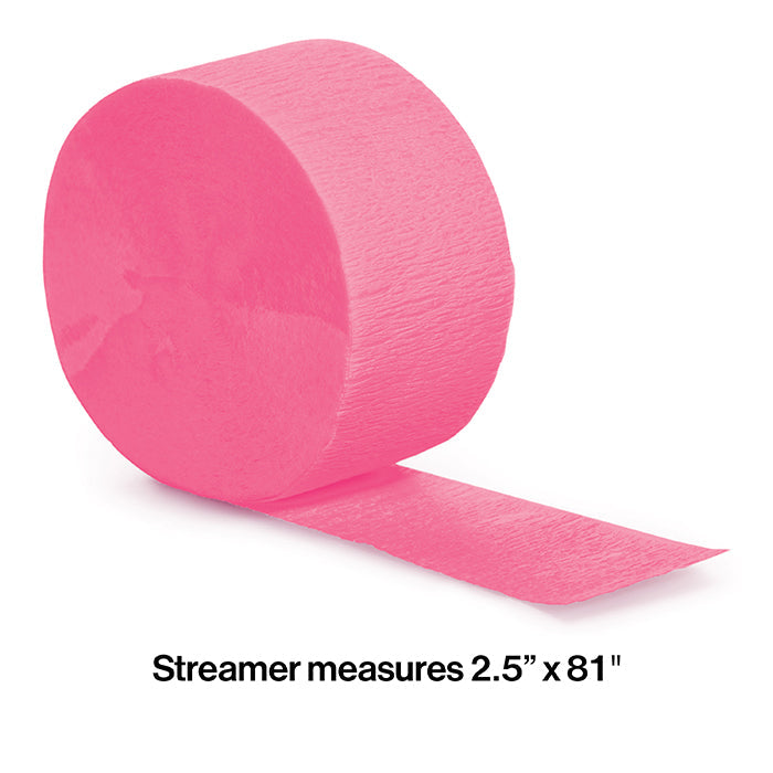 12ct Bulk Candy Pink Crepe Streamer