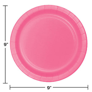 Candy Pink Paper Plates, 24 ct Party Decoration