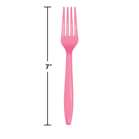 288ct Bulk Candy Pink Plastic Forks