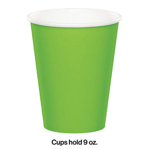 96ct Bulk Value Friendly Fresh Lime Green 9 oz Hot & Cold Cups