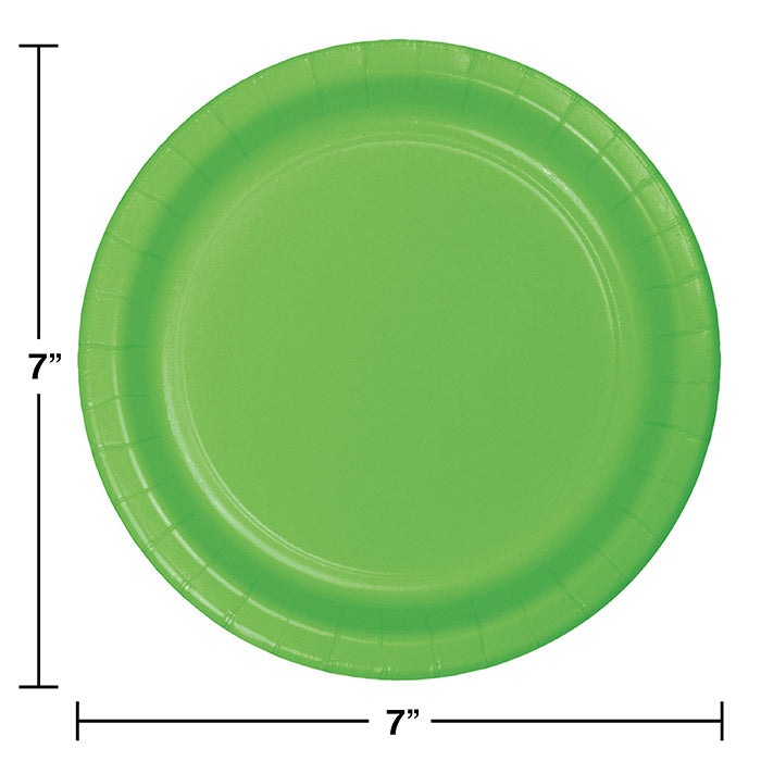 96ct Bulk Value Friendly Fresh Lime Green Dessert Plates
