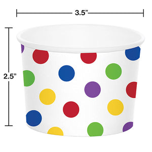 Multicolor Dot Treat Cups, 6 ct Party Decoration
