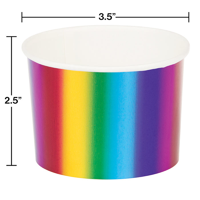 72ct Bulk Rainbow Foil Treat Cups