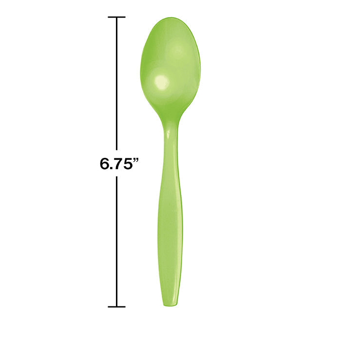 288ct Bulk Fresh Lime Green Plastic Spoons