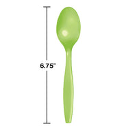 288ct Bulk Fresh Lime Green Plastic Spoons