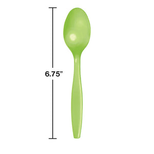 Fresh Lime Green Plastic Spoons, 24 ct Party Decoration