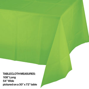 12ct Bulk Value Friendly Fresh Lime Green Plastic Table Cover