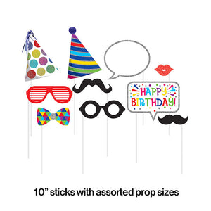 Birthday Photo Booth Props, 10 ct Party Decoration