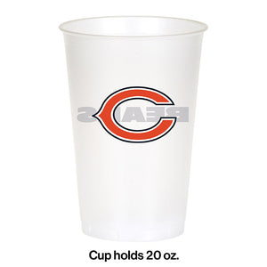 Chicago Bears Plastic Cup, 20Oz, 8 ct Party Decoration