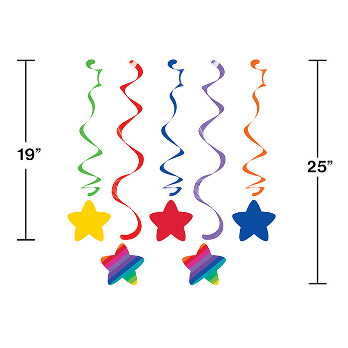 30ct Bulk Rainbow Swirl Decorations