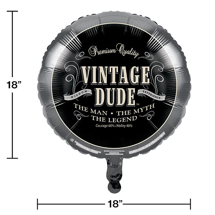 10ct Bulk Vintage Dude Mylar Balloon