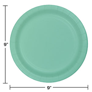 Fresh Mint Green Paper Plates, 24 ct Party Decoration