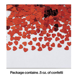 Red Heart Confetti, 0.5 oz Party Decoration