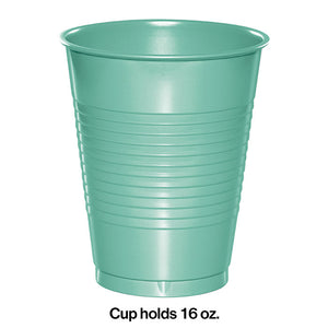 240ct Bulk Fresh Mint Green 16 oz Plastic Cups