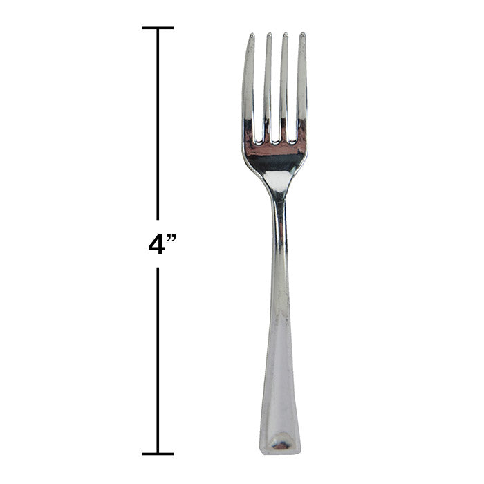 Bulk 288ct Silver Metallic Sensations Mini Forks 