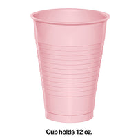 240ct Bulk Classic Pink 12 oz Plastic Cups