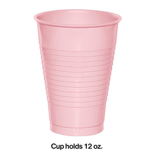 Classic Pink 12 Oz Plastic Cups, 20 ct Party Decoration