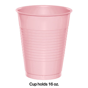 240ct Bulk Classic Pink 16 oz Plastic Cups