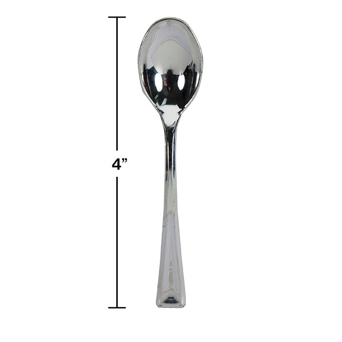 Bulk 288ct Silver Metallic Sensations Mini Spoons 