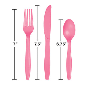 Candy Pink Assorted Cutlery, 18 ct Party Decoration