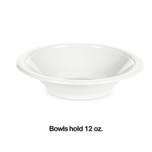 White Premium Plastic Bowls 12 Oz., 20 ct Party Decoration