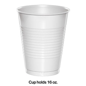 240ct Bulk White 16 oz Plastic Cups