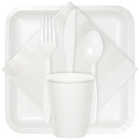 250ct Bulk White Dinner Napkins 3 Ply