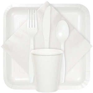 White Dinner Napkins 3Ply 1/4Fld, 25 ct Party Supplies