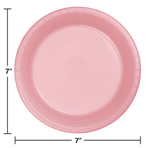 240ct Bulk Classic Pink Plastic Dessert Plates