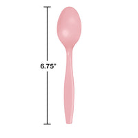 288ct Bulk Classic Pink Plastic Spoons