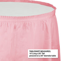 6ct Bulk Classic Pink Plastic Tableskirt