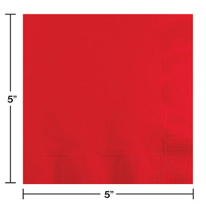 Classic Red Beverage Napkin 2Ply, 200 ct Party Decoration
