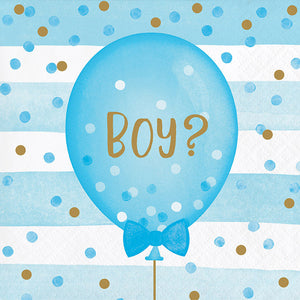 Gender Reveal Balloons Beverage Napkins, 16 ct Party Supplies
