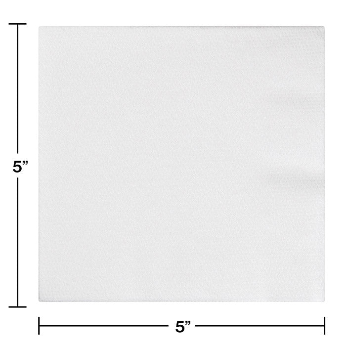 288ct Bulk White Better than Linen Beverage Napkins