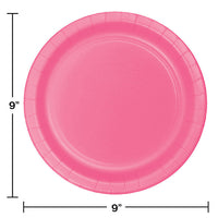 96ct Bulk Value Friendly Candy Pink Dinner Plates
